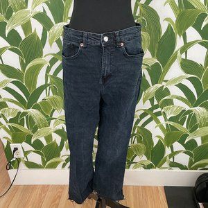 Zara Black Cropped Denim Jeans